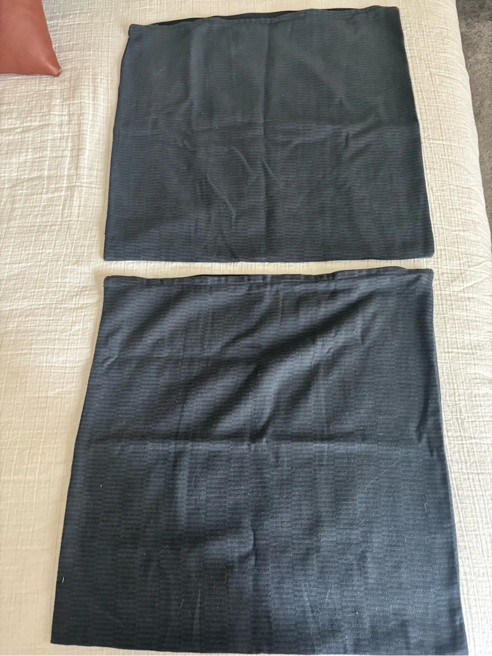 IKEA Black Pillow Shams Duo